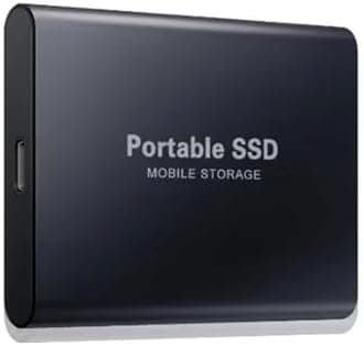 Portable Hard Drive 10TB, Mini SSD Hard Drives,Solid State External Drives,Computer Backup Drive,USB 3.1 to Type-C Support Data Storage Transfer for Windows XP PC Laptop and Mac (Black, 10.0, TB)