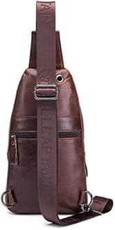 Vintage Leather Sling Bag Backpack for Men Women Crossbody Shoulder Chest Day Pack Backpacks Daypacks Outdoor Travel