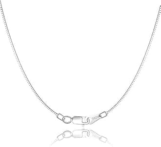 Jewlpire 925 Sterling Silver Chain for Women Girls 0.8mm Box Chain Lobster Claw Clasp - Italian Necklace Chain - Super Thin & Strong - Friendly Price & Quality 16/18/20/22/24 Inch