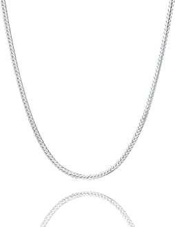 Waitsoul 925 Sterling Silver Singapore Chain Lobster Clasp 2mm Necklace for Women Silver Chain for Women Silver Necklace Chain for Grils 16/18/20/22/24/26/30 Inch Gifts for Her