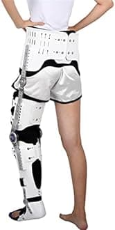 Hip Knee Ankle Foot Orthosis Braces, Thigh Knee Leg Ankle Fixed Limb Strap Joint Support Stabilizer Fixed and Safe Material Postoperative Rehabilitation, Hinged Knee Foot Support Brace 502