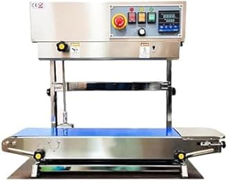 Sonic Industries TOP Model Vertical Band Sealer FR900 - Stainless Steel Body, High-Speed, Continuous Sealing Machine