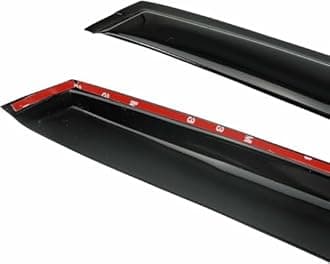 Premium Smoke Car Door Visor Front+Rear Sun/Rain Guard Outside Mount Tape-On Window Visors Compatible with Skoda Kylaq (2025)