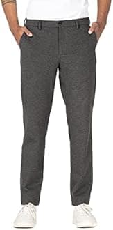 The Pant Project Luxury PV Stretchable Casual Faded Black Pants for Men | Stylish Slim Fit Men's Wear Trousers for Office or Party | Mens Fashion Dress Trouser with Expandable Waist & 4 Way Stretch