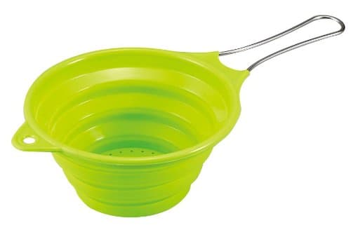 Silicon strainer with handle green