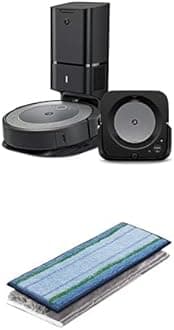 Bundle of iRobot Roomba i3+ EVO (3550) Robot Vacuum and Braava Jet m6 (6113) Robot Mop w/iRobot Braava Jet Authentic Replacement Parts – m6 Washable Pads Multi-Pack, 1 Wet & 1 Dry Pad
