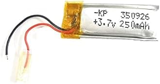 SHARVI ELECTRONICS 3.7V 250mAH (Lithium Polymer) Lipo Rechargeable Battery Model KP-350926