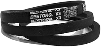 BESTORQ 8V1000 Rubber V-Belt, Wrapped, Black, 100" Length x 1" Width x 0.96" Height, Pack of 10