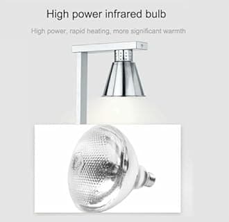 Shoppers Hub PNQ 865W Electric SS Triple Headed Food Lamp Warmer with Top and Bottom Heating for Ideal Heavy Duty Use in Commercial Culinary Places. (Colour: Silver)