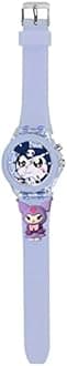 SWADESI STUFF Cute Cartoon Multi Color Lights Rubber Strap Analog Watch for Girls