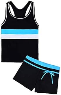 UhniceGirls Swimsuit Two Piece Tankini Swimwear with Boyshort