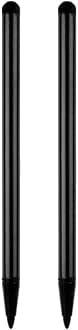 2pcs Black Stylus Pens for Universal Touch Screen Devices - Compatible with iPad, Samsung Galaxy, Smartphones