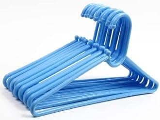 Plastic Clothes Hanger Set of 24 Clothes Hnager for Wardrobe Garments Hanging Blue