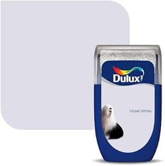Dulux Walls & Ceilings Tester Paint, Violet White, 30 ml