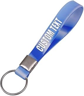 RIYIN 50 Custom Keychains Silicone Personalized Keyrings Customized Bulk for Events, Awareness, Motivation Customizable