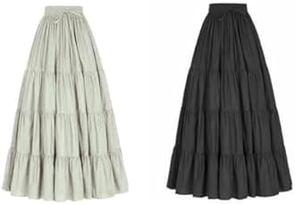 JANAK Girl's Crepe Fabric Long Frill Skirt 584