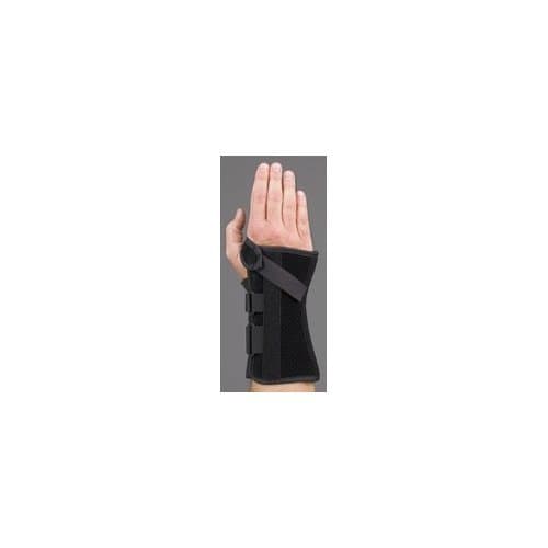 Med Spec V-Strap Wrist Support Brace, 8" Black, Small Right