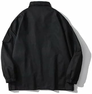 Wyeysyt Women's Windbreaker Jacket Zip Up Lightweight Y2k Jacket Varsity Oversized Sport Jacket Y2k Clothing Outerwear(02Black-XL)