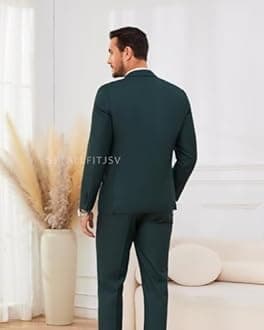 Men's 3 Piece Suits Slim Fit Peak Lapel 2 Button Blazer Jacket Vest Pants Set Wedding Business Prom Party Suit