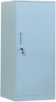 1 Door Metal Vertical Storage Locker for Kids Bedroom, Children Room, School, Office, Home,Stackable Steel Storage Cabinet for Toys,Sports Equipment,Anti-Falling Device. (1D, Blue)