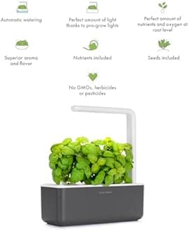Indoor Herb Garden Kit, Hydroponics Growing System with LED Grow Light,