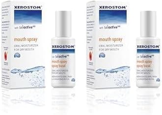 Dry Mouth Spray – Oral Moisturiser Spray with Saliactive - Saliva Spray for Dry Mouth Spray Sugar Free, Mouth Ulcers (Pack of 2)