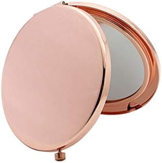 MIHAGUTY Magnifying Compact Mirror for Purses with 2 x 1x Magnification, Folding Mini Pocket Double Sided Travel Makeup Mirror,Perfect for Purse, Pocket Mirror for Gift (Rose Gold)