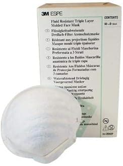3M ESPE 3M-2042F Espe Triple Layer Molded Face Mask (Pack of 50)