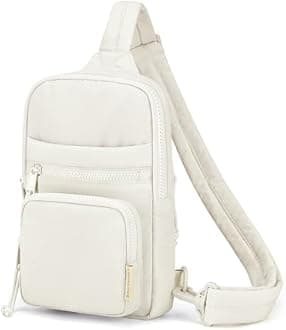 BAGSMART Small Crossbody Sling Bag for Women Puffy Sling Purse Cross Body Bag with Water Bottle Pocket Chest Bag for Travel