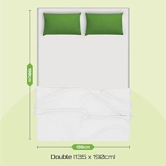 Starlight Beds Double Mattress. Shell Design Double Memory Foam Mattress with Springs. Soft, 18cm Deep, White. (4ft6 x 6ft3, 135cm x 190cm)