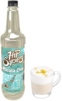 Hip Syrups - Masala Chai Sugar Free Simple Syrup Designed for Coffee, Hot Cocoa, Tea, Masala Chai Flavoring, Drink Mix for Ice Tea & More, Zero Calorie Flavoring, Keto Friendly, Sugar Free