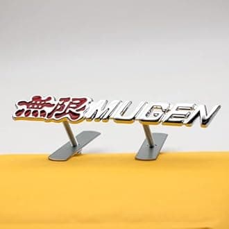 Autotrends Car 3D Metal Auto Parts Automotive Accessories Sports Logo Front Grill Badge Emblem Decal Black Racing Sport Gift (Mugen)