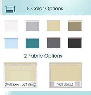 Motorized Blackout Cordless Window Shades, Remote Control Wireless and Rechargeable Window Blinds with Metal Valance, Beige Light Filtering Roller Shades Blinds for Windows, Doors, Home, Office