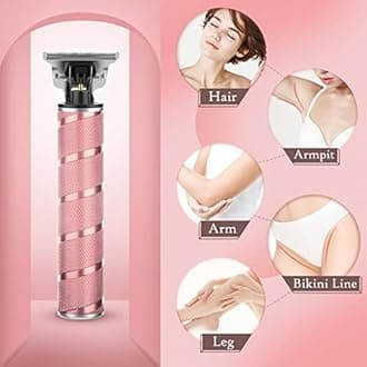 Ufree Hair Trimmer for Women, Bikini Trimmer Electric Razors Shaver for Women Grooming, Waterproof Hair Clippers Hair Cutting Kit, Gifts for Women (Rose Gold)
