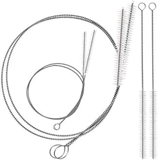 6Pcs Feeding Tube Brush, 32 Inch Bottle Cleaning Brush Small Pipe Cleaners for G Tube Peg Tube Test Tube Straw Brushes for Cleaning Keg and Fermenter Tube Hose - 0.5/0.8/1cm Diameter