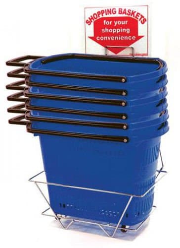 Shopping Basket Easy-Pull in Blue 19 L x 12.25 W x 13.25 D Inches - Set of 6