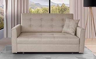 MK Sofa Bed- 3 Seater Sofa Bed for Living Room, Bedroom Furniture- Three Seater Sofa with Modern Fabric- Sofa Bed 3 Seater is Available in Beige Color