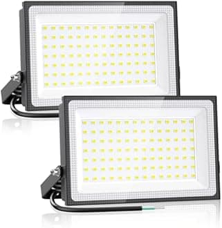 Onforu - 100W LED Flood Light Outdoor, 8900LM Super Bright Security Lights, IP66 Waterproof LED Lights, 6500K Daylight, White Light for Garage, Patio, Garden,