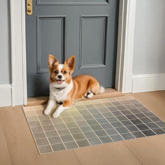 Gray Checkered 2x3 Rug