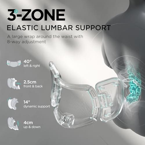 Hbada E3 Pro Ergonomic Office Chair with Dynamic Lumbar Support, 4D Adjustable Headrest for Home Office Chair, 6D Adjustable Armrests Desk Chair, Swivel Big and Tall Computer Chair, Gray