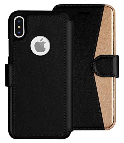 LUPA iPhone Xs Max Wallet Case -Slim & Lightweight iPhone Xs Max Flip Case with Credit Card Holder - iPhone Xs Max Wallet Case for Women & Men - Faux Leather i Phone Xs Max Purse Cases – Golden Dusk