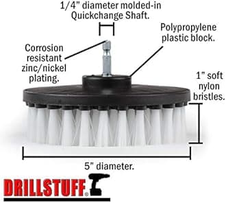 Car Accessories - Drill Brush - Automotive and Truck Detailing Brush Kit - Wheel Cleaner - Car Interior Cleaner - Car Wash Brush - Scrub Brushes for Cleaning - Car Cleaning Tools - Auto Detailing Kit