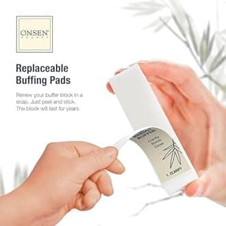 Healing Mineral Nail Restoration Kit - Professional Nail File, 3-Way Nail Buffer Block, Cuticle Cream with Aloe and Sacred Water - Mini Nail and Cuticle Care Kit Travel Size Products by Onsen Secret