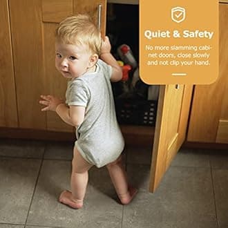 Furniware 20 Pieces 1/2" Overlay Soft Close Concealed Hinge for Face Frame Cabinet Door, 2-Hole Flush Mount Cabinet Door Hinge with Detachable Damper for Speed Control, 105° Opening Angle