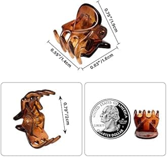 Durable Mini Hair Claw Clips, Great for Design Kids and Adult Hairstyles, Decroation Buns, Pining Bangs, Strong Grip, Multifunction Clamp Clips.(3 Colors)