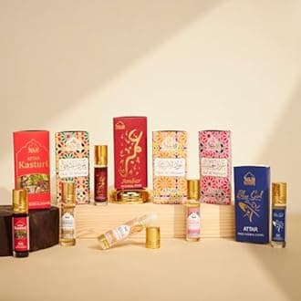 Dukhni Premiere Attar Oil Set | Arab Perfume Oils For Men And Women | 6 Assorted Scents X 6Ml | Arabian Oud Oil Fragrances | Sampler Gift Set, Non Alcoholic & Vegan Islamic Scents