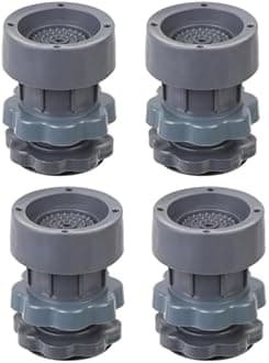 Anti Vibration Pads for Washing Machine Support Height Adjustable Deyer Shock and Noise Cancelling Pads Absorber Washer Foot Pad Anti- Slip Rubber Leveling Feet Stabilizer 4-Pcs