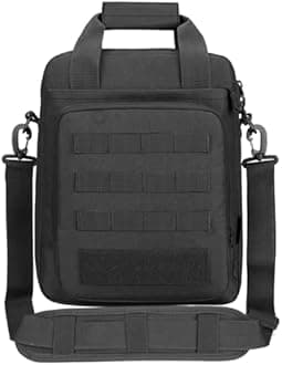 CamGo 12" Laptop Messenger Bag for Men Vertical Tactical Crossbody Shoulder Bag Small Computer Briefcase Molle Handbags