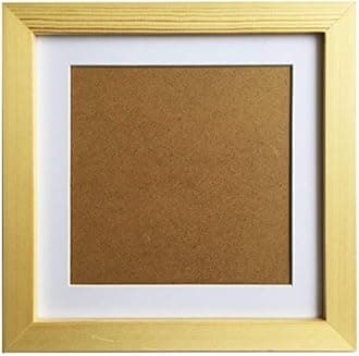 ZXT-parts 8x8 Picture Frames with 6x6 Opening Mat. Square Wood Color Photo Frame. Solid Wood Frame. Plastic Panel(Not Glass), The Protective Film Both Sides Must be Turn Off.The Tabletop or The Wall.