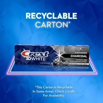 Crest 3D White, Charcoal Whitening Toothpaste, 3.8 Oz (Pack of 3)